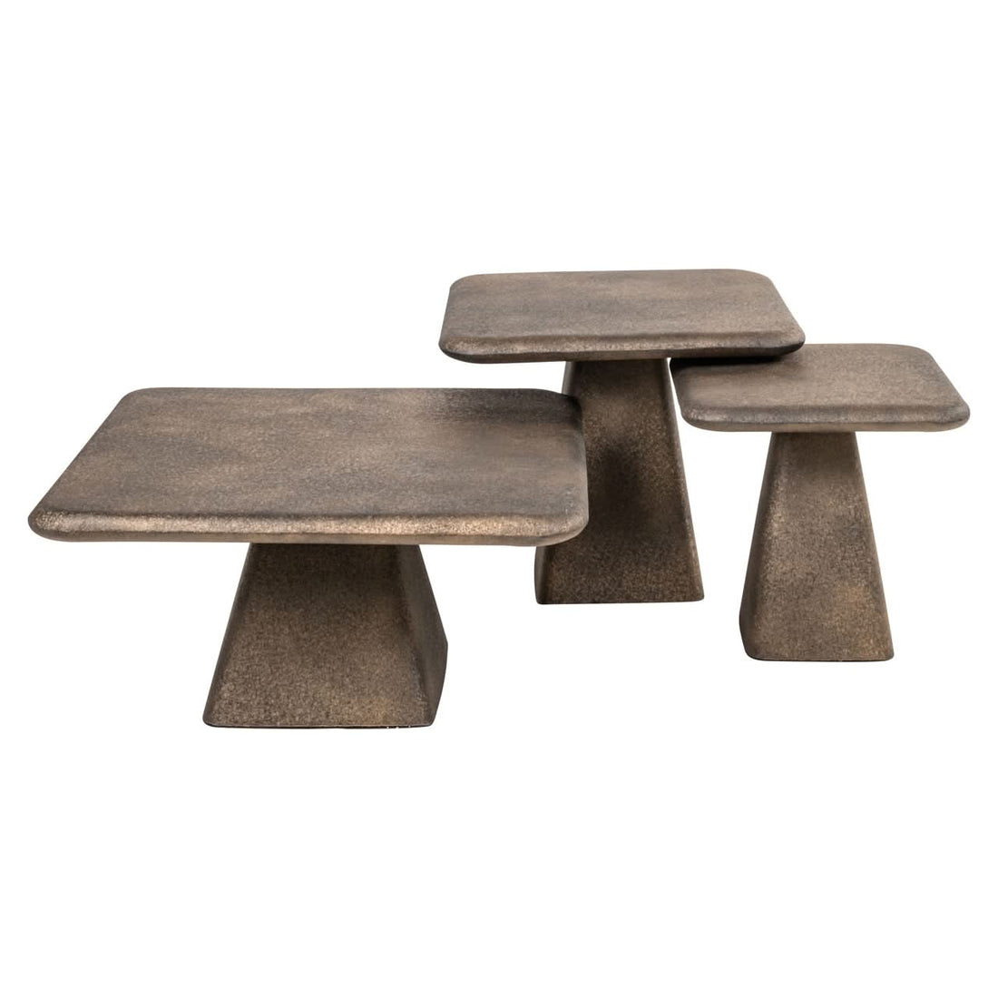 Richmond Interiors – Couchtisch-Set Marlie Gold (3-teilig) 3er-Set Couchtisch Richmond Interiors
