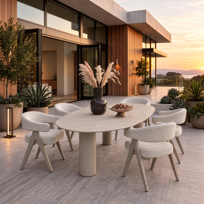 Richmond Interiors Outdoor Esstisch Jabali beige
