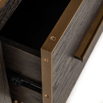 Richmond Interiors – Offenes Regal Carter brown small 2-Schubladen Offenes Regal Richmond Interiors
