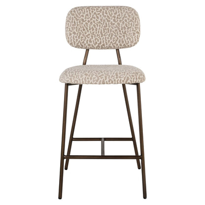Richmond Interiors – Counter Stool Xenia Beige Leopard (2er-Set, feuerhemmend) 2er-Set Barstühle Richmond Interiors