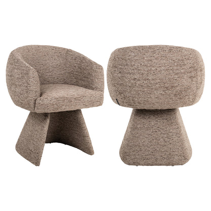 Richmond Interiors - Esszimmerstuhl Quiriro mocca linear drehbar Esszimmerstuhl Richmond Interiors