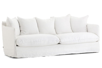 Flamant - HIRA, Sofa, Weiß, Leinen 3-Sitzer Sofa Flamant