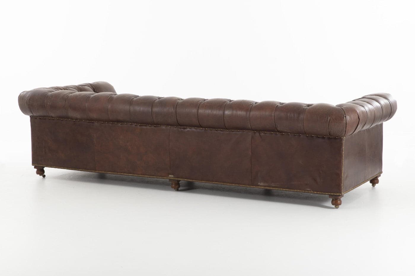 Flamant - EDINBURGH, Sofa, Chesterfield, Leder, dunkelbraun, 4-Sitzer 4-Sitzer Sofa Flamant