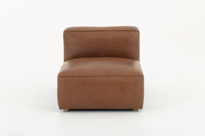 Flamant - BAILEY, Ecksofa, Leder, Cognac braun, Zwischenstück Ecksofa Flamant