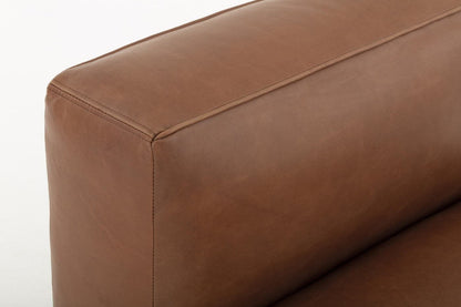 Flamant - BAILEY, Ecksofa, Leder, Cognac braun, Zwischenstück Ecksofa Flamant