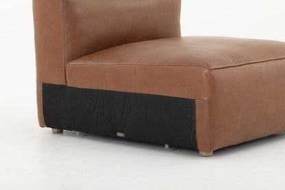 Flamant - BAILEY, Ecksofa, Leder, Cognac braun, Zwischenstück Ecksofa Flamant