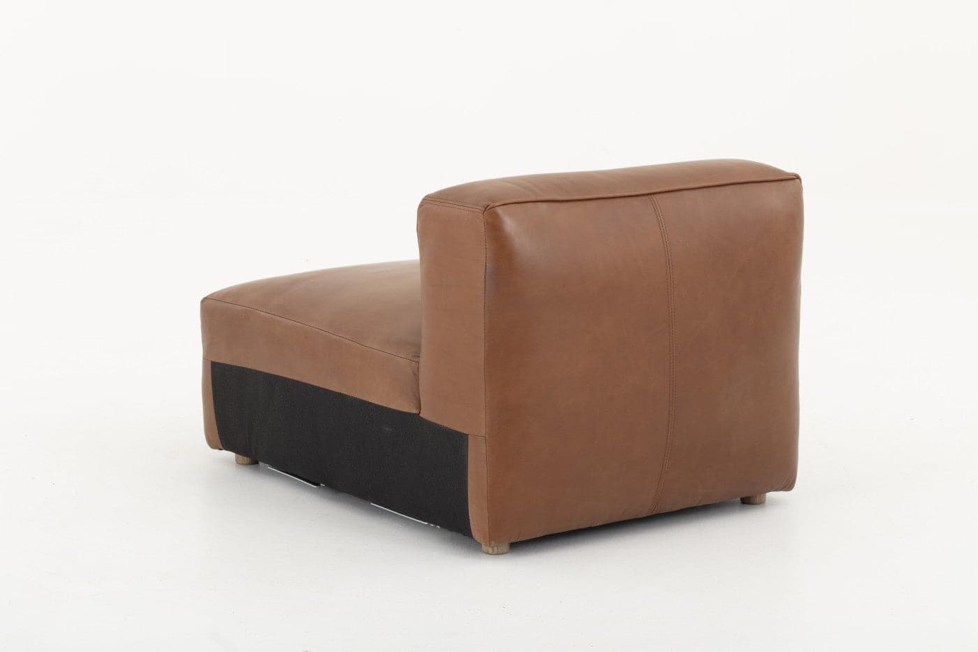 Flamant - BAILEY, Ecksofa, Leder, Cognac braun, Zwischenstück Ecksofa Flamant