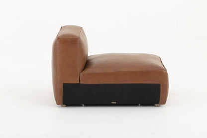 Flamant - BAILEY, Ecksofa, Leder, Cognac braun, Zwischenstück Ecksofa Flamant