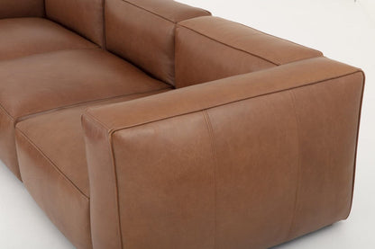 Flamant - BAILEY, Ecksofa, Leder, Cognac braun, 5-Sitzer 5-Sitzer Sofa Flamant