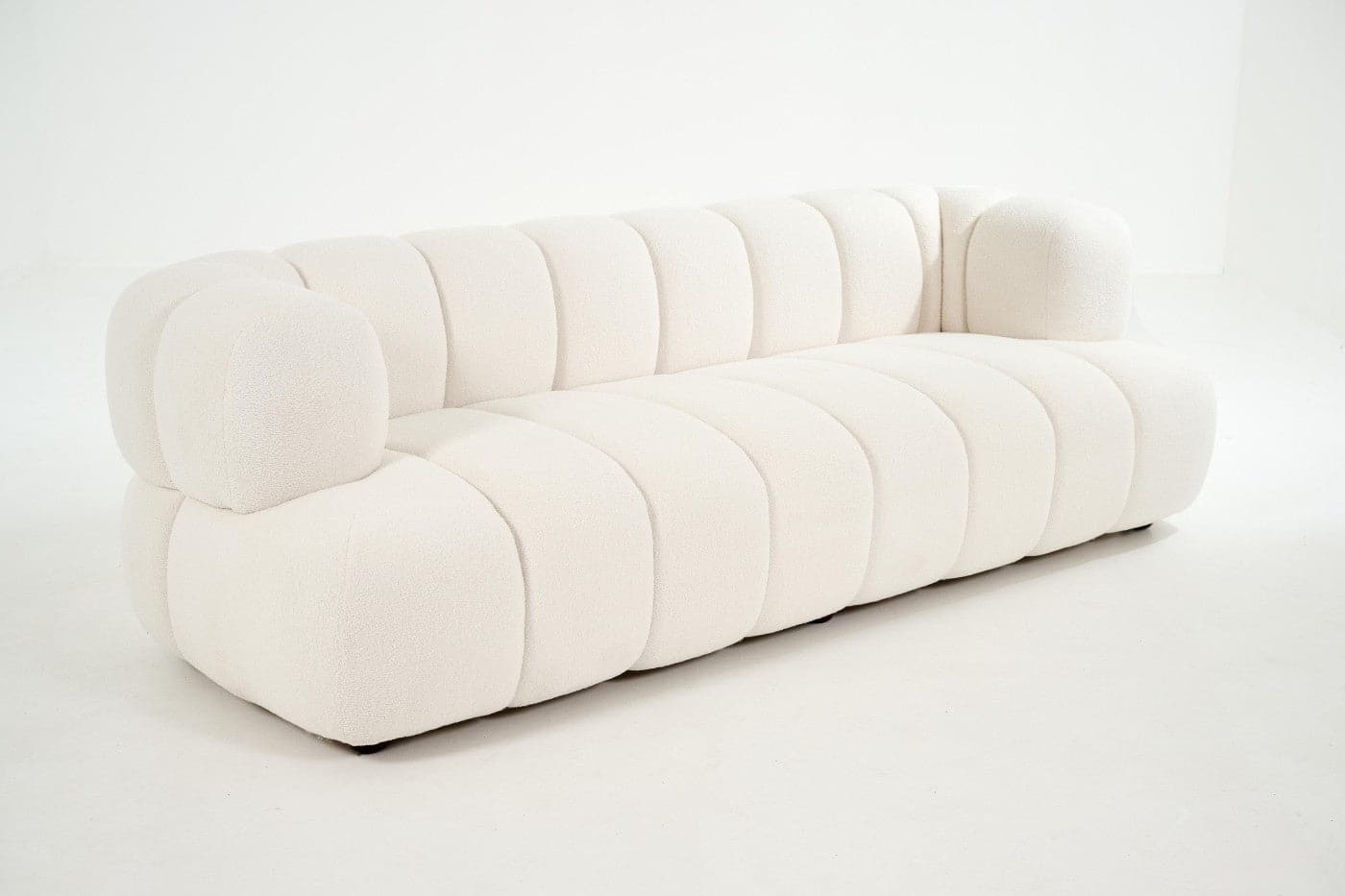 Flamant - DALLAS, Sofa, Weiß, Boucle, 3-Sitzer 3-Sitzer Sofa Flamant