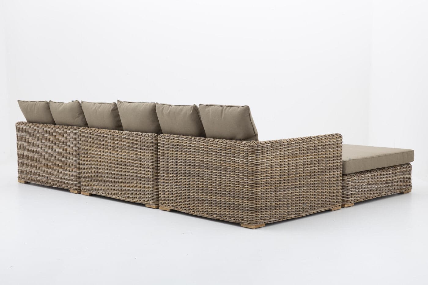 Flamant - HILLS, Gartensofa, mit Kissen + Hocker Outdoor Sofa 3-Sitzer Flamant