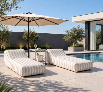 Richmond Interiors Outdoor Liege Solada ecru stripe