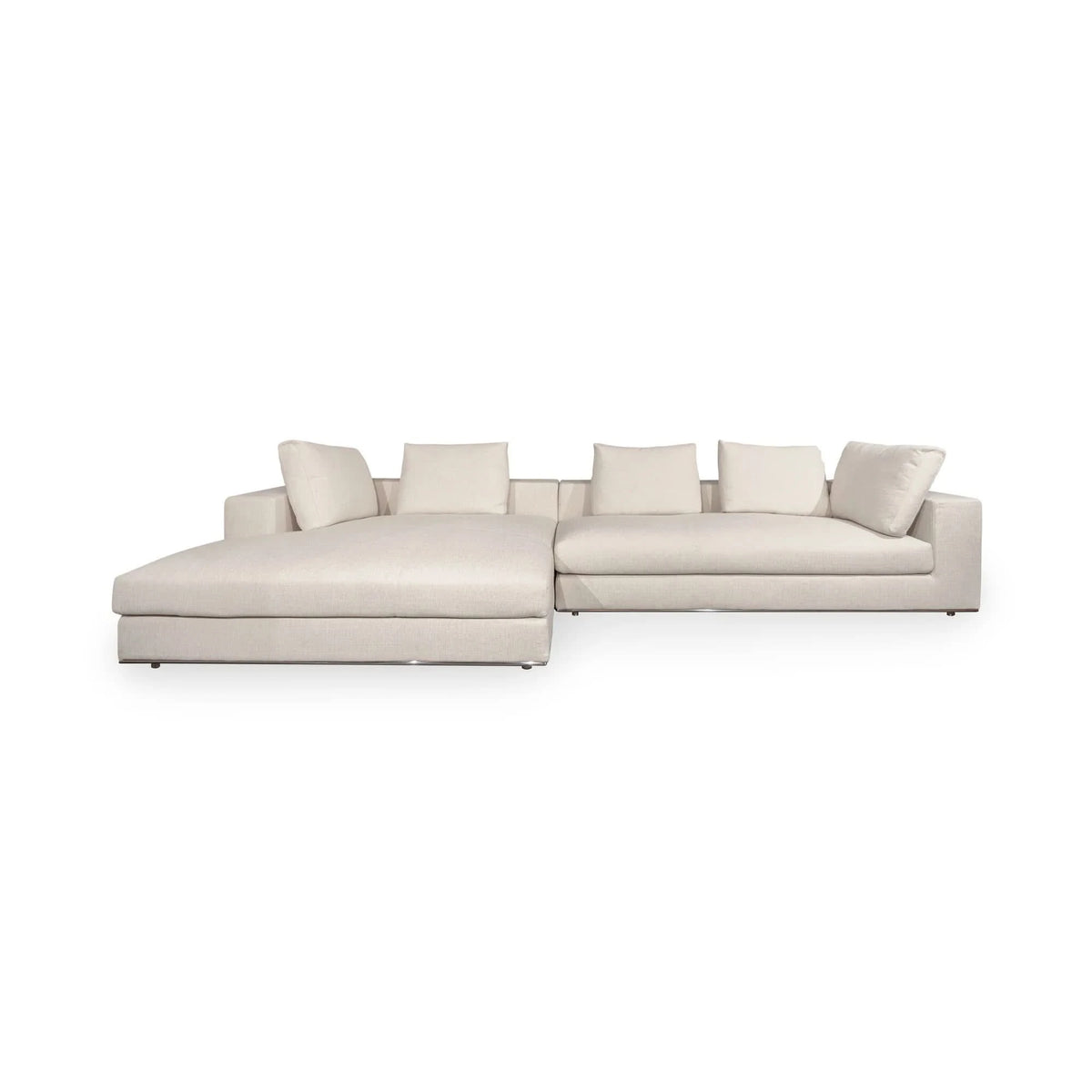 The Grand Collection MASSIMO Sofa P2 – White Beige Ecksofa The Grand Collection
