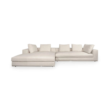 The Grand Collection MASSIMO Sofa P2 – White Beige Ecksofa The Grand Collection