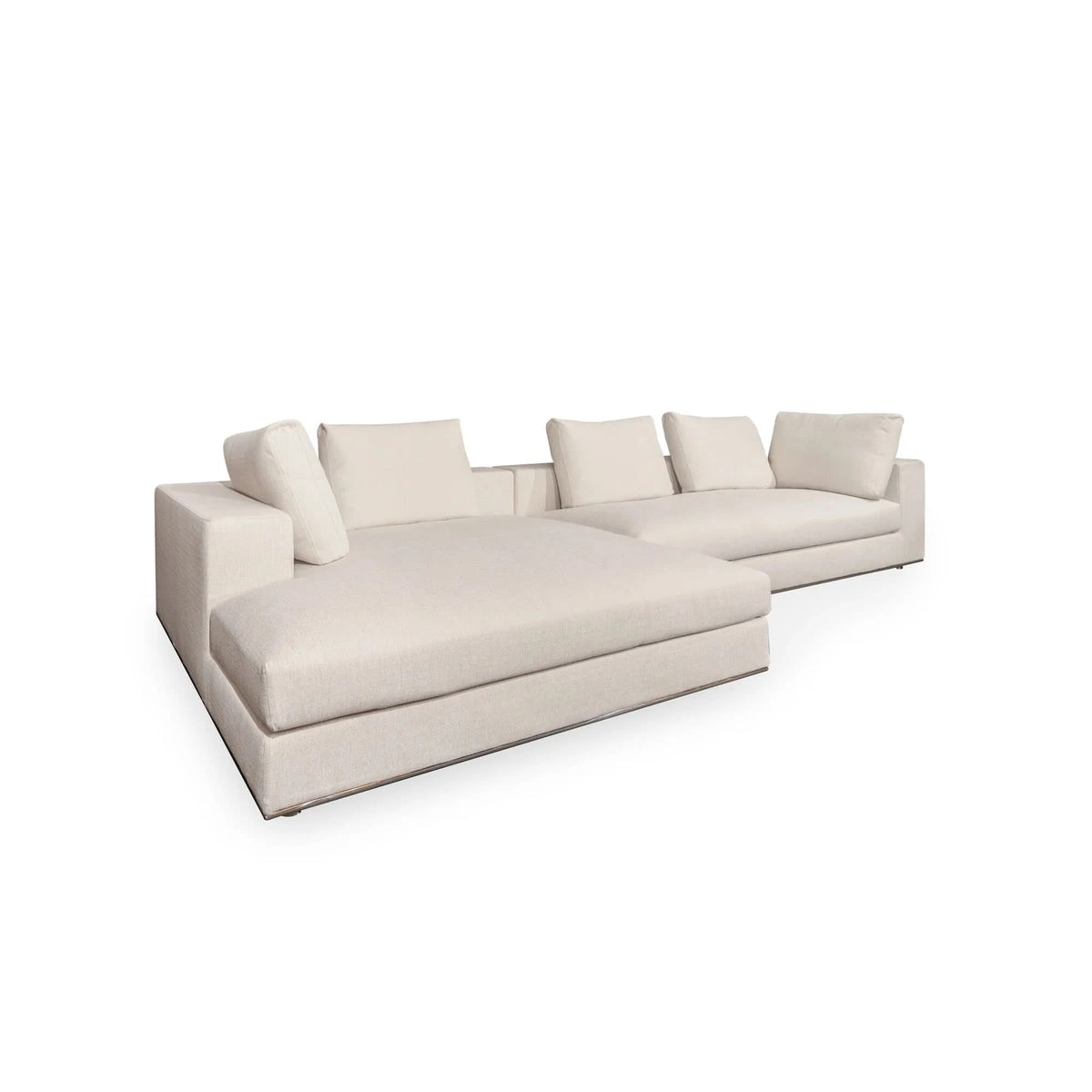 The Grand Collection MASSIMO Sofa P2 – White Beige Ecksofa The Grand Collection
