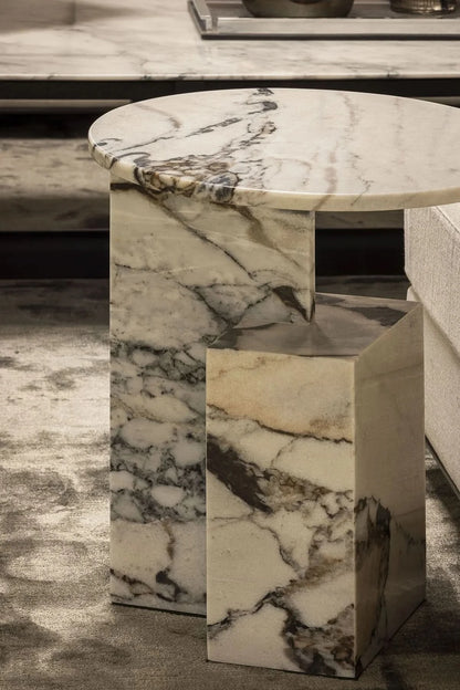 The Grand Collection PERUGIA Beistelltisch – Marmor Beistelltisch rund The Grand Collection
