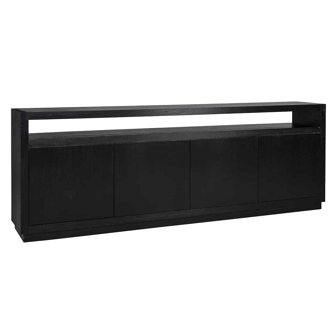 Richmond Interiors Sideboard Oakura 4-türig schwarz Sideboard Richmond Interiors