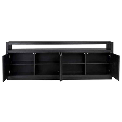 Richmond Interiors Sideboard Oakura 4-türig schwarz Sideboard Richmond Interiors