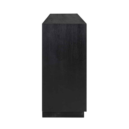 Richmond Interiors Sideboard Oakura 4-türig schwarz Sideboard Richmond Interiors