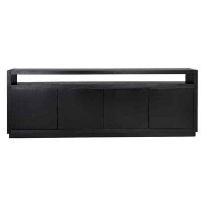 Richmond Interiors Sideboard Oakura 4-türig schwarz Sideboard Richmond Interiors