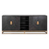 Richmond Interiors Sideboard Blackbone Messing 4-türig schwarz rustikal Sideboard Richmond Interiors