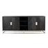 Richmond Interiors Sideboard Blackbone silber 4-türig schwarz rustikal Sideboard Richmond Interiors