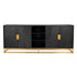 Richmond Interiors Sideboard Blackbone gold 4-türig schwarz rustikal Sideboard Richmond Interiors