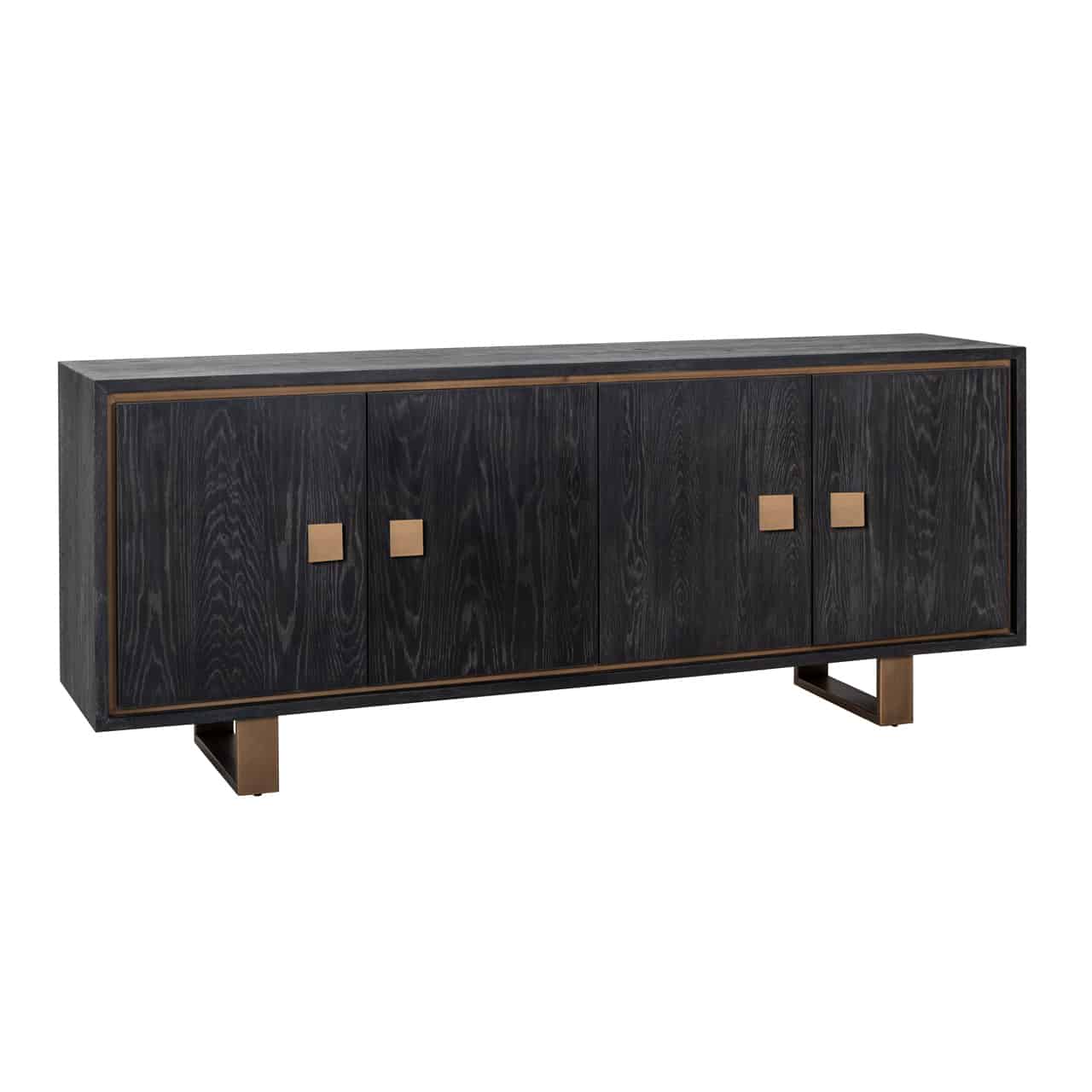 Richmond Interiors - Sideboard Hunter 4-türig schwarz rustikal Sideboard Richmond Interiors