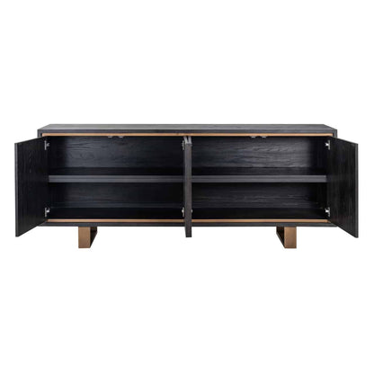 Richmond Interiors - Sideboard Hunter 4-türig schwarz rustikal Sideboard Richmond Interiors