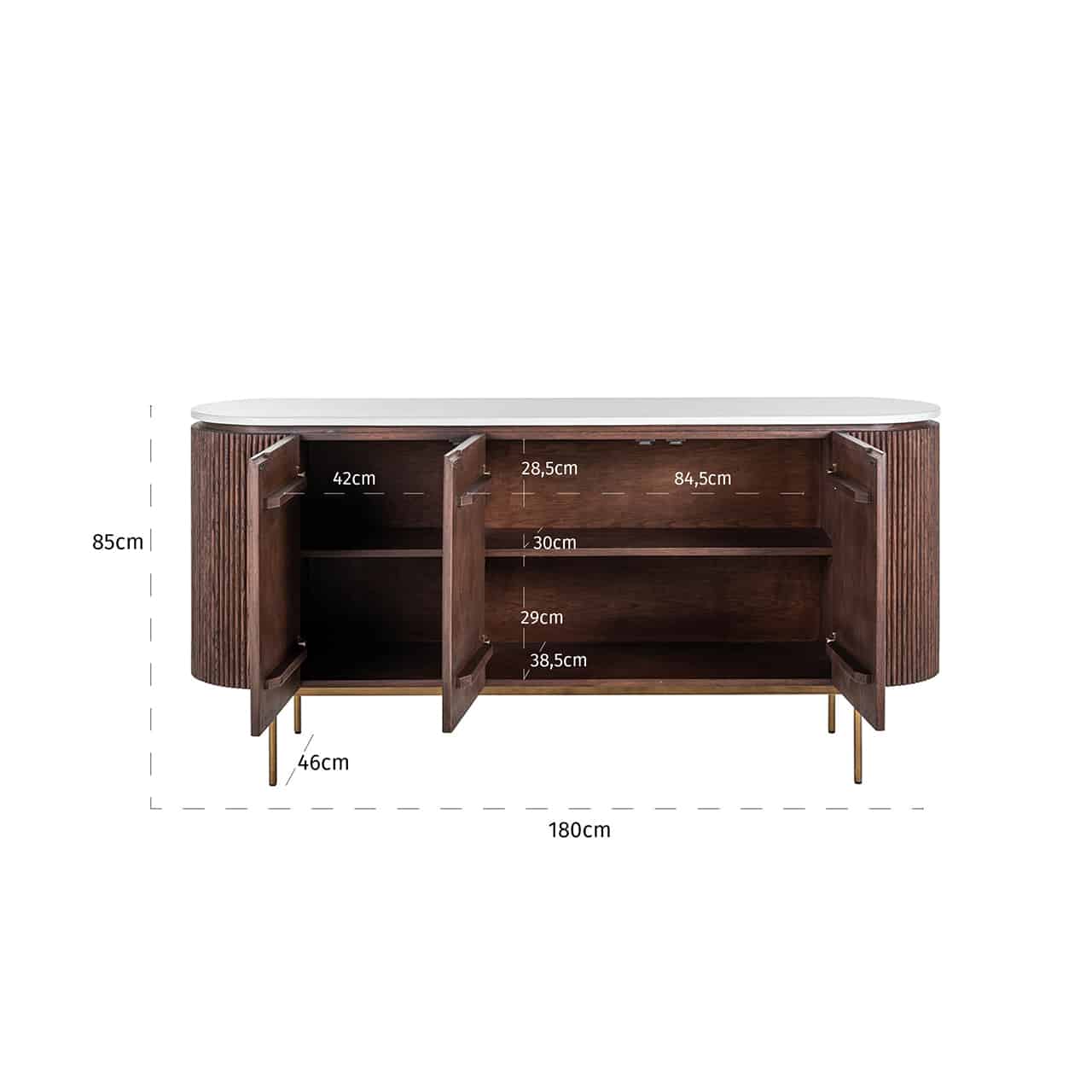 Richmond Interiors - Sideboard Barkley 3-türig Sideboard Richmond Interiors