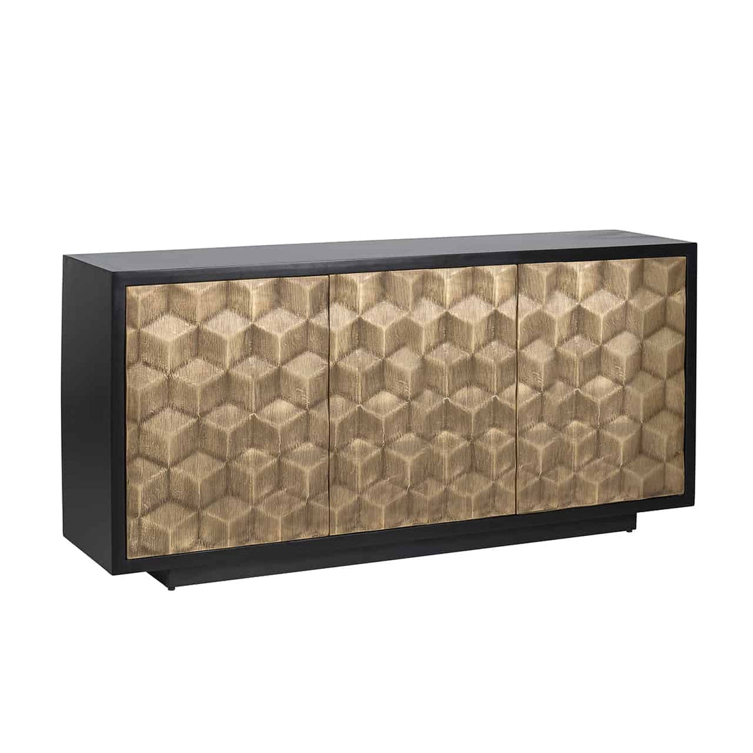 Richmond Interiors Sideboard Esher 3-türig (Schwarz) Sideboard Richmond Interiors