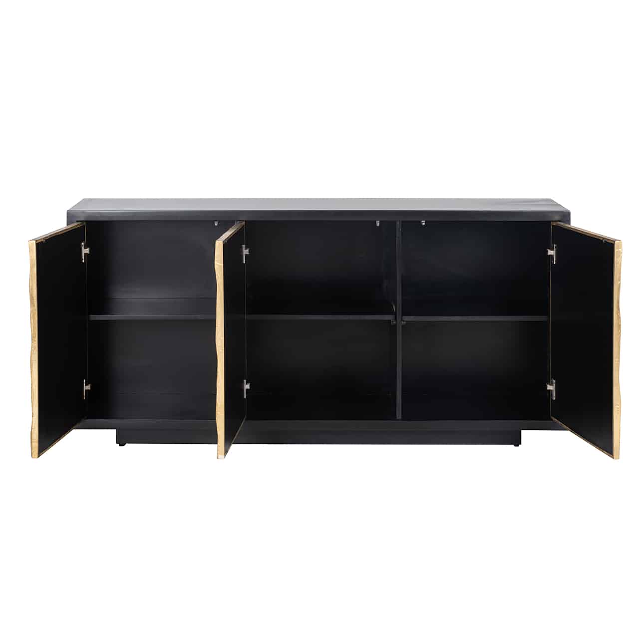 Richmond Interiors Sideboard Esher 3-türig (Schwarz) Sideboard Richmond Interiors