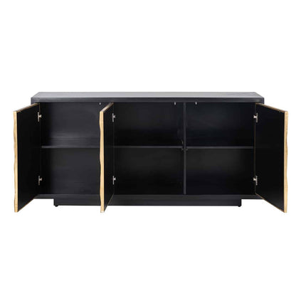 Richmond Interiors Sideboard Esher 3-türig (Schwarz) Sideboard Richmond Interiors