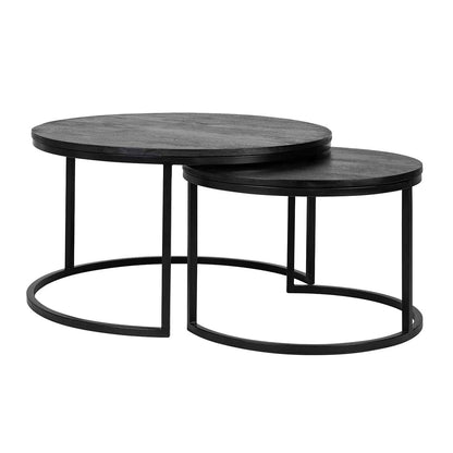 Richmond Interiors Couchtisch Catana 2er Set (Schwarz) Couchtisch-Set Richmond Interiors