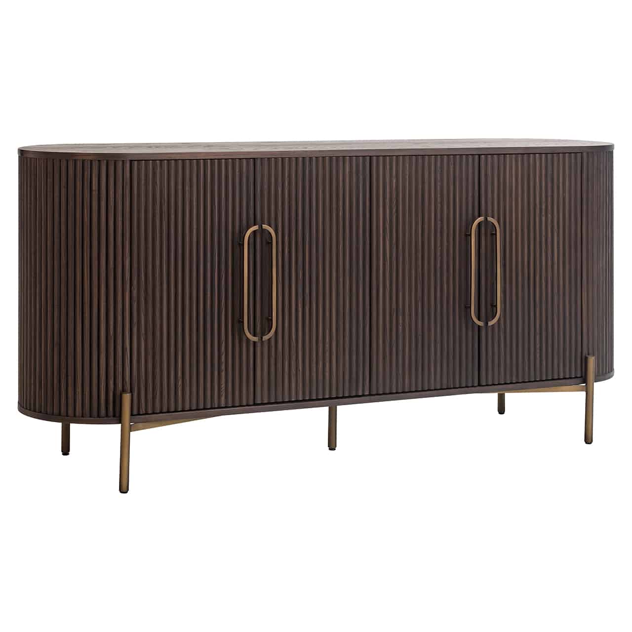 Richmond Interiors Sideboard Luxor 4-türig (Braun) Sideboard Richmond Interiors