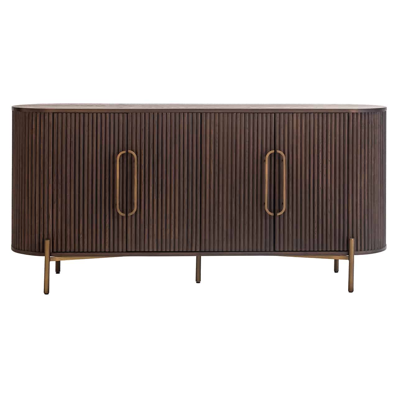 Richmond Interiors Sideboard Luxor 4-türig (Braun) Sideboard Richmond Interiors