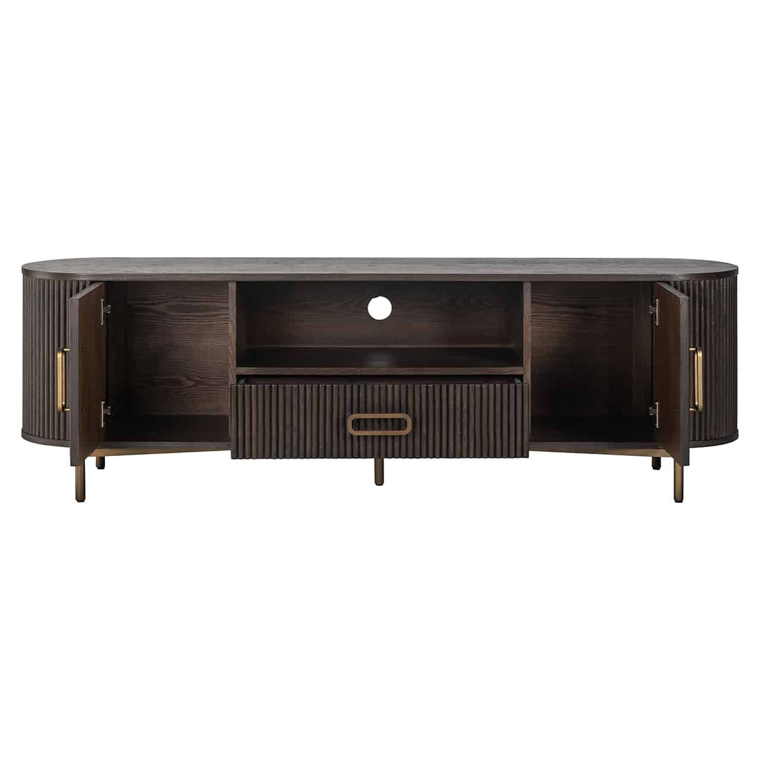 Richmond Interiors - TV-Kommode Luxor 2-türig 1-Schublade Fernsehkommode Richmond Interiors
