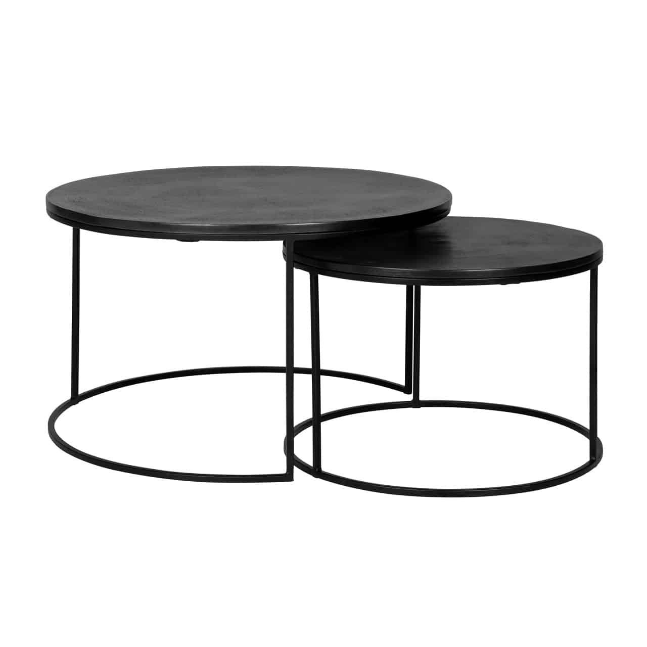 Richmond Interiors Couchtisch Bolder 2er-Set (Schwarz) Couchtisch-Set Richmond Interiors