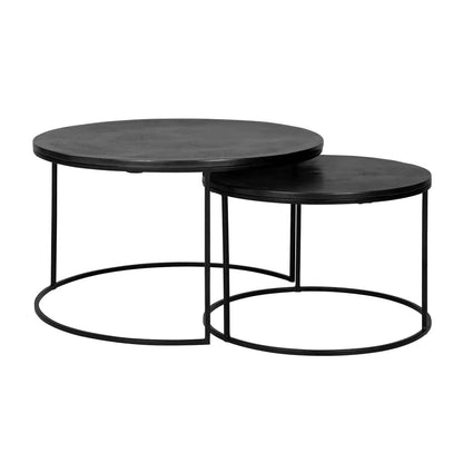 Richmond Interiors Couchtisch Bolder 2er-Set (Schwarz) Couchtisch-Set Richmond Interiors