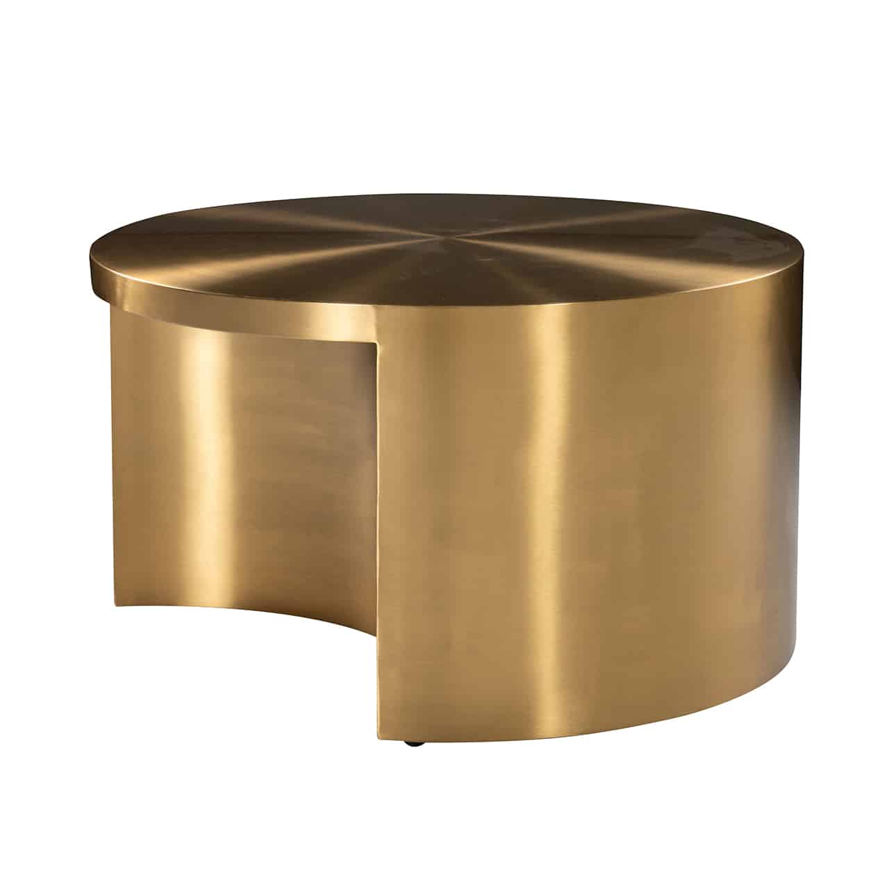 Richmond Interiors Couchtisch Big &amp; Rich 2er-Set (Gebürstetes Gold) Couchtisch-Set Richmond Interiors