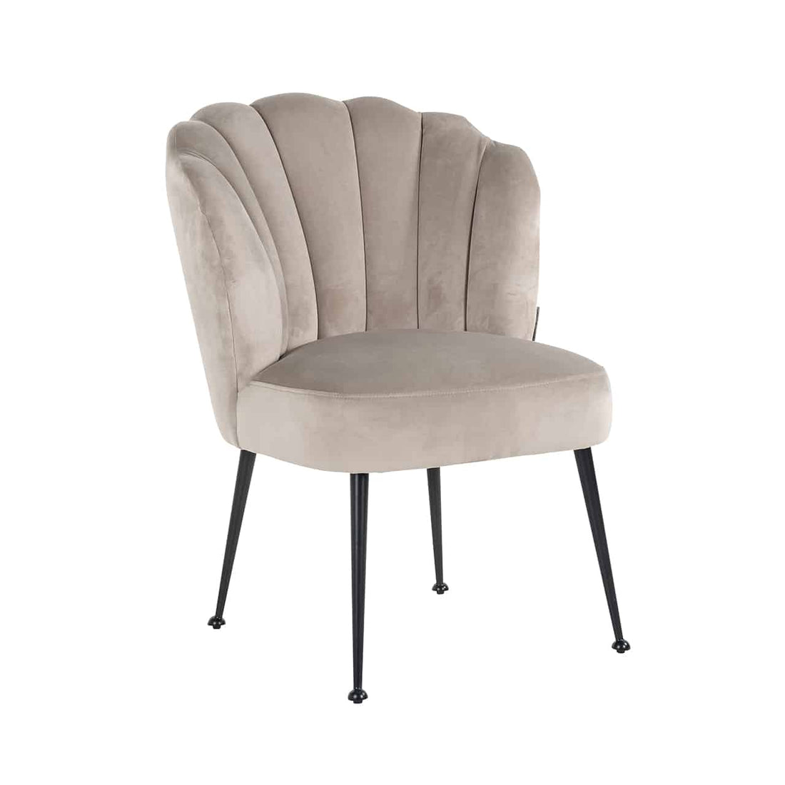 Richmond Interiors Stuhl Pippa khakifarbener Samt / schwarz (Quartz Khaki 903) Esszimmerstuhl Richmond Interiors