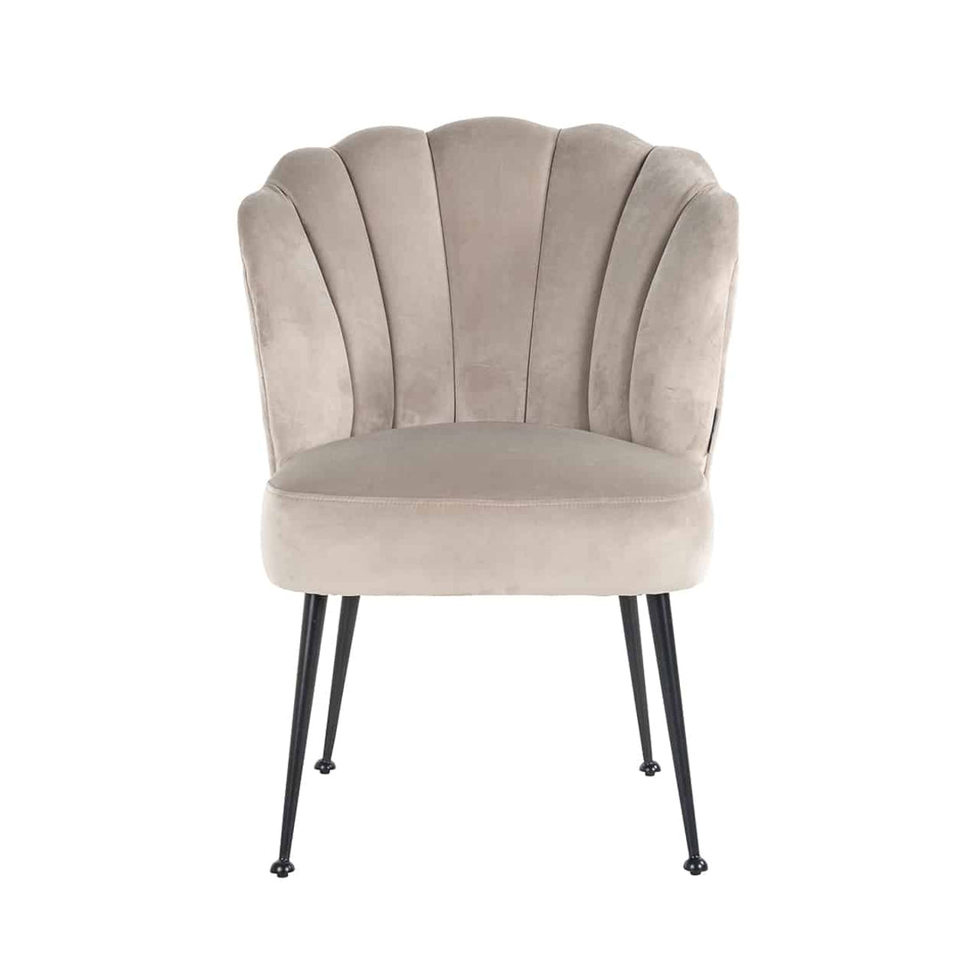Richmond Interiors Stuhl Pippa khakifarbener Samt / schwarz (Quartz Khaki 903) Esszimmerstuhl Richmond Interiors