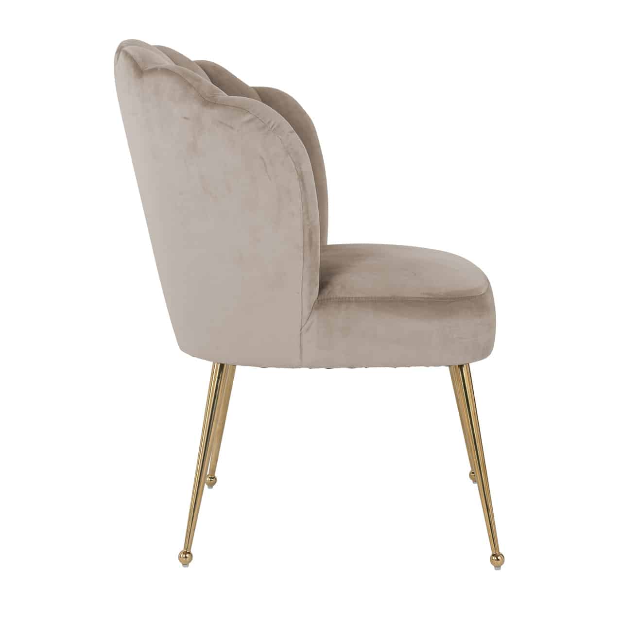 Richmond Interiors Stuhl Pippa Khaki Samt/Gold (Quartz Khaki 903) Esszimmerstuhl Richmond Interiors