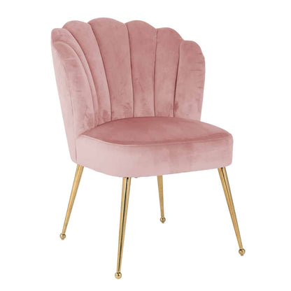 Richmond Interiors Stuhl Pippa rosa Samt / gold (Quartz Pink 700) Esszimmerstuhl Richmond Interiors