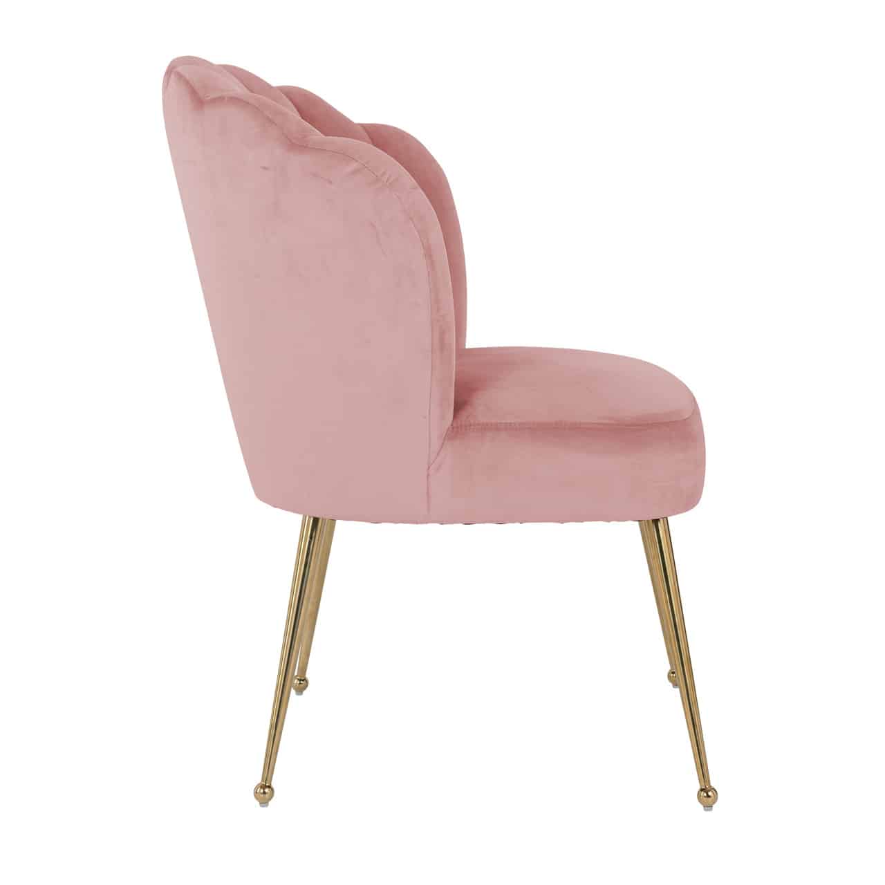 Richmond Interiors Stuhl Pippa rosa Samt / gold (Quartz Pink 700) Esszimmerstuhl Richmond Interiors