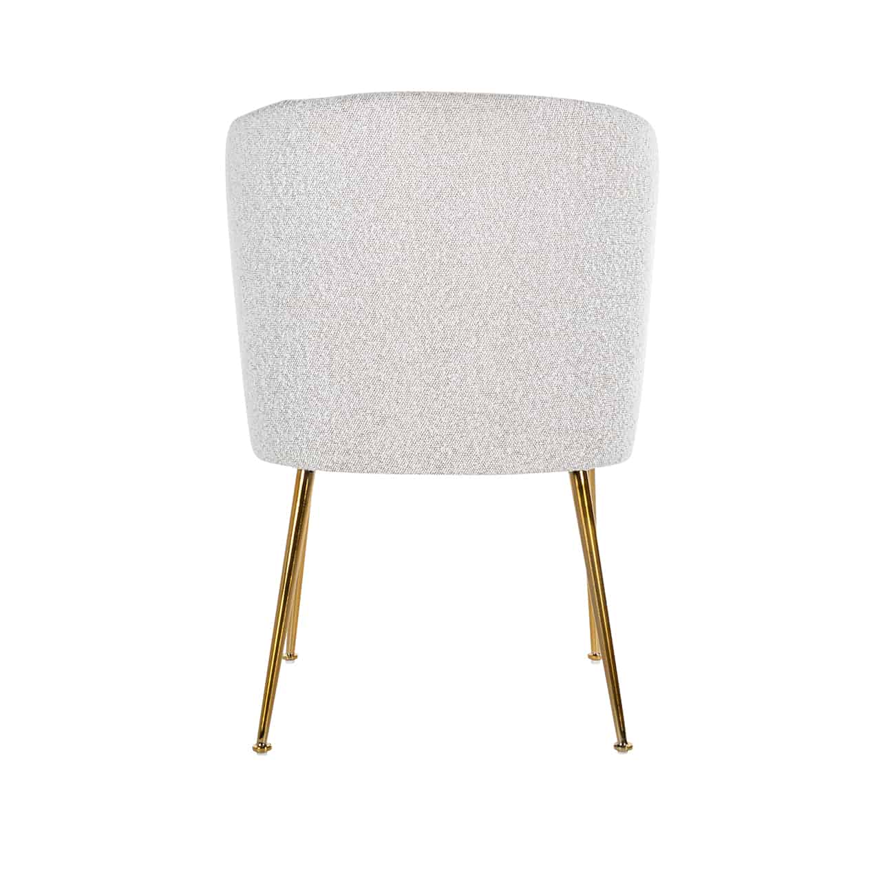 Richmond Interiors Stuhl Cannon weiß Bouclé / gebürstetes Gold (Copenhagen 900 Bouclé White) Esszimmerstuhl Richmond Interiors