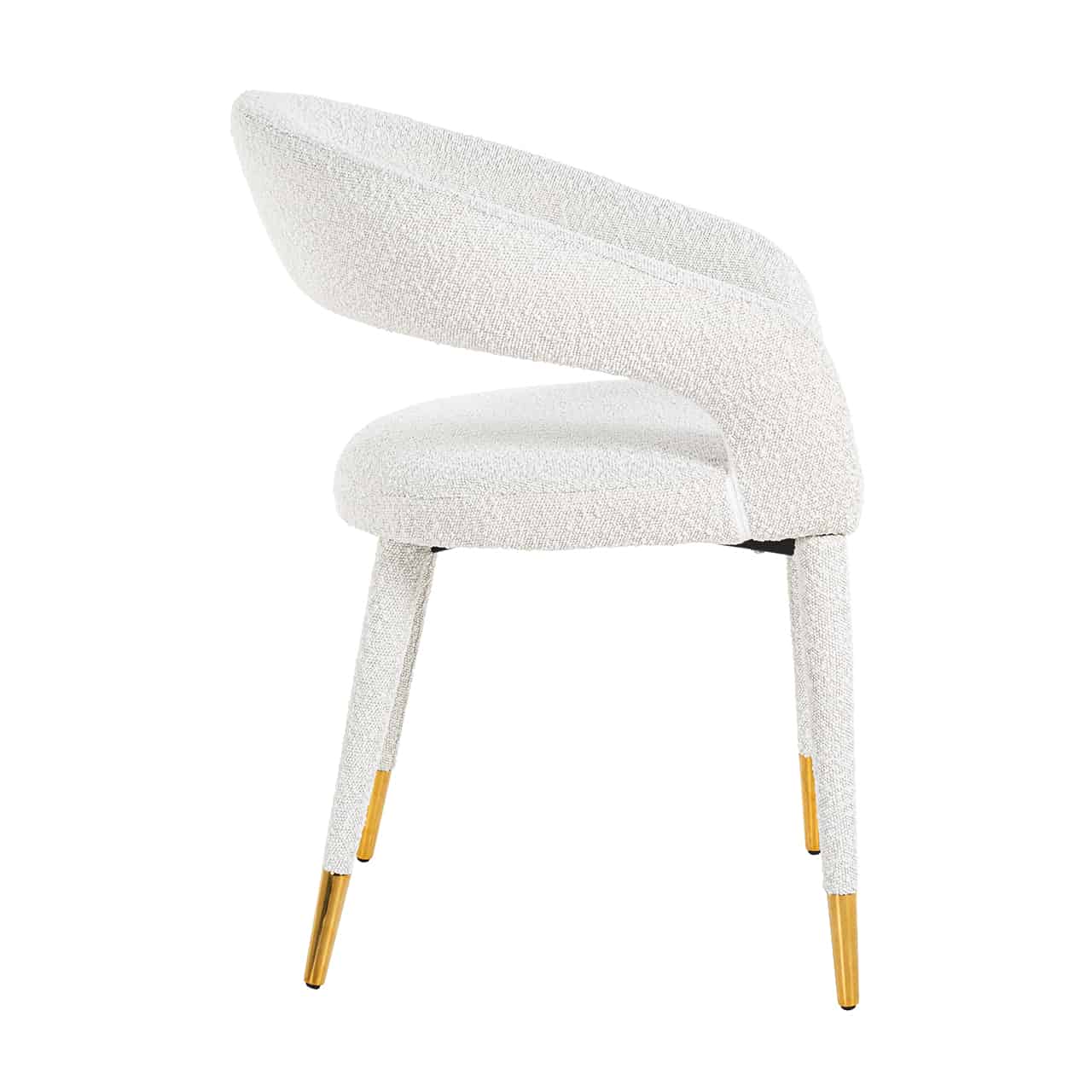 Richmond Interiors Sessel Gia weiß Bouclé (FR-Copenhagen 900 Bouclé White) Esszimmerstuhl Richmond Interiors