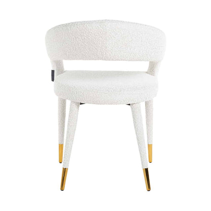 Richmond Interiors Sessel Gia weiß Bouclé (FR-Copenhagen 900 Bouclé White) Esszimmerstuhl Richmond Interiors