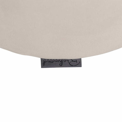 Richmond Interiors Sitzpuff Fargo aus khakifarbenem Samt (Quartz Khaki 903) Pouf rund Richmond Interiors