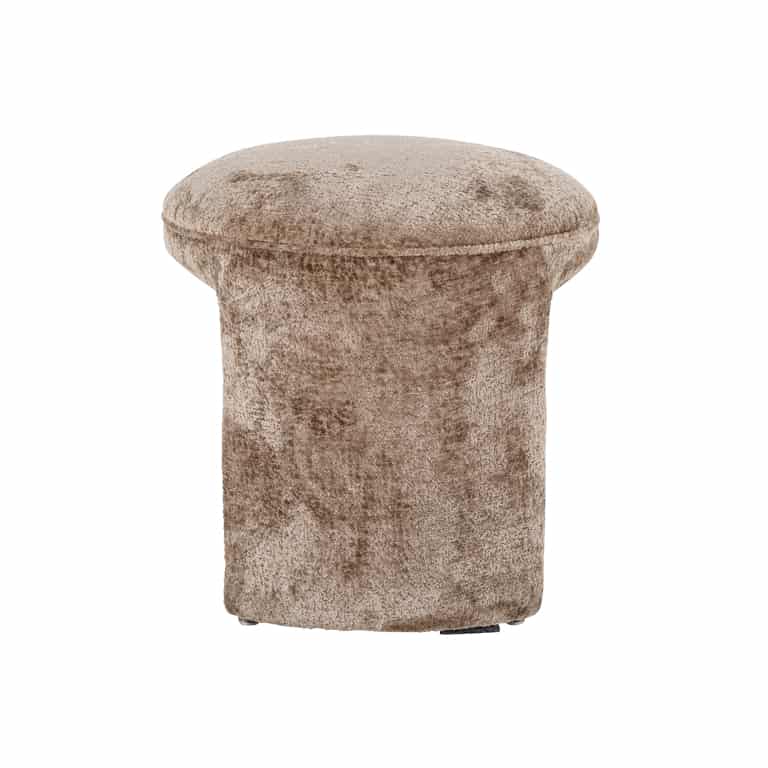 Richmond Interiors Sitzpuff Fargo Taupe Chenille (Bergen 104 Taupe Chenille) Pouf rund Richmond Interiors